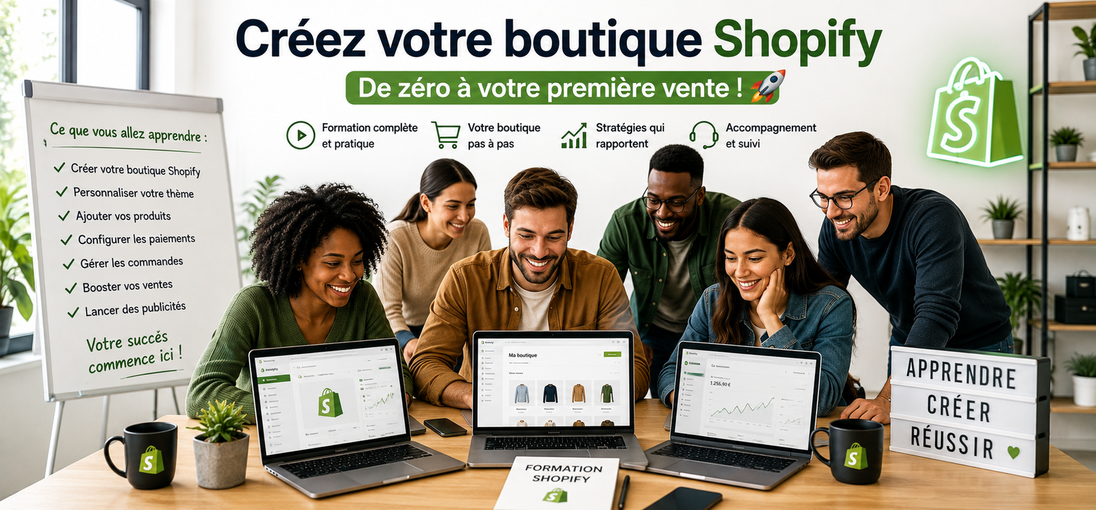 Formation Shopify – Créez votre boutique en ligne de A à Z